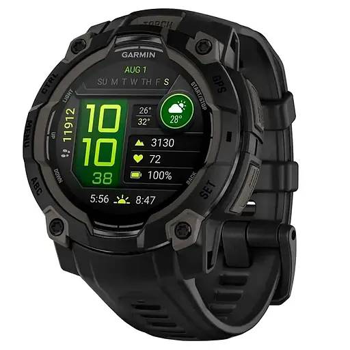 Смарт-годинник Garmin Instinct 3 45mm AMOLED Black with Black Silicone Band (010-02936-40) - фото 7
