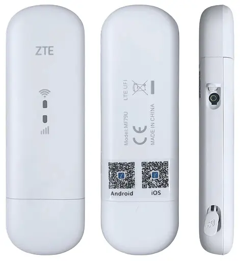 Модем-роутер 3G 4G ZTE MF79U с Wi-Fi модулем белый - фото 4