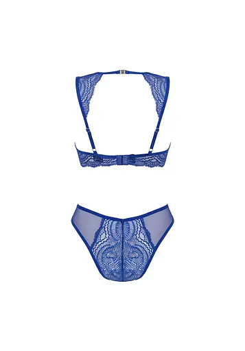 Комплект білизни Obsessive Giselia M/L синій - фото 6