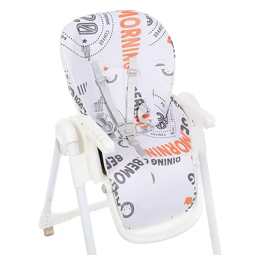 Стульчик для кормления Bambi M 5673-7 с принтом, экокожа White - фото 2