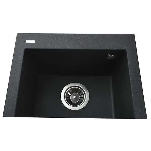 Гранитная мойка Globus Lux Lama графит 410x500 мм А0001, Графит - фото 4