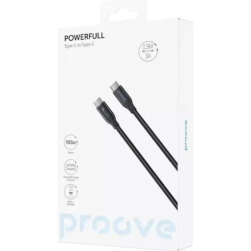 Кабель Proove PowerFull USB-C to USB-C 100W 1.5m Black (CCPF11002201) [130355] - фото 4
