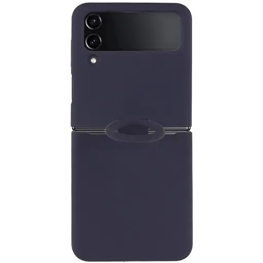 Чехол Foldables Silicone Cover Lakshmi AAA для Samsung Galaxy Z Flip4 Темно-синий / Midnight blue - фото 2