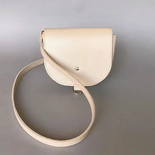 Жіноча шкіряна сумка Ruby S бежева - фото 4