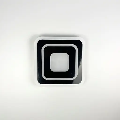 Светодиодный черный светильник с матовым акрилом Line F 20х20 см Арт. 2234-200 BR BK - фото 2