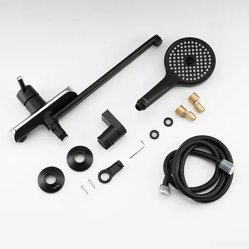 Смеситель для ванны Gappo G2203-6 черный/хром Черный матовый - фото 5