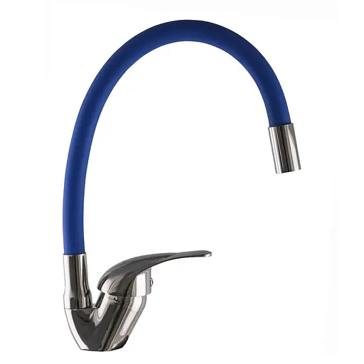 Змішувач для кухні EcoMix E-GEZ-203SLR-Blue Синий - фото 1