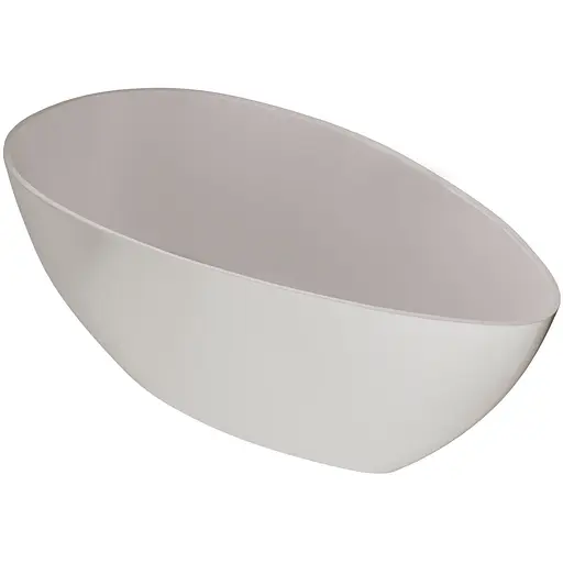 Ванна окремостояча матова Amdcon Santorn 166x78 з литого каменю SANTORN_166_MAT Білий матовий - фото 1