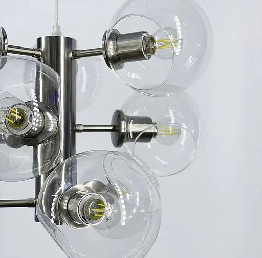 Ексклюзивна люстра в трендовому кольорі корпусу Satin Nickel Line.F MD 9050-9 - фото 3