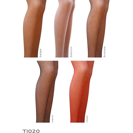 Колготки в дрібну сіточку Passion TI020 nero 3/4, Black - фото 3