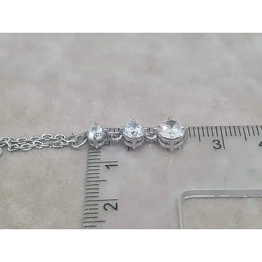 Серебряное колье Агни Эхо с фианитами. 8073Р-CZ ЭХО 40 - фото 4