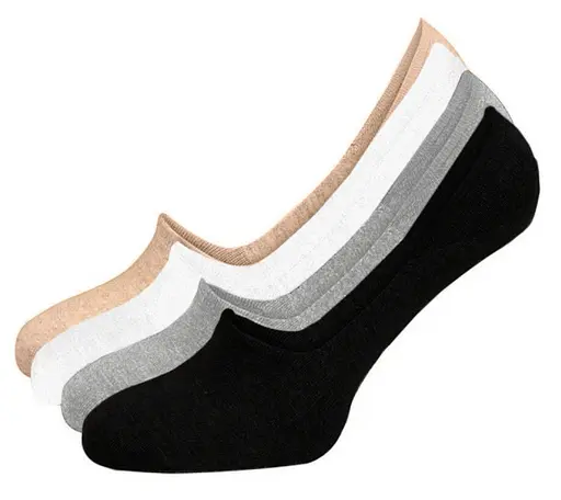 Набор 4 паров бесшовных дышащих следов с силиконом ORGANIC cotton JILL ANTONY 35-37 women's - фото 1