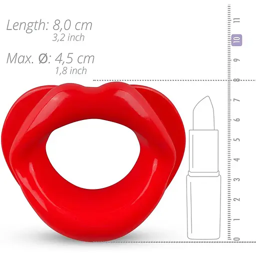 Силиконовая капа-расширитель для рта в форме губ / капа-губы XOXO Blow Me Kiss - фото 4