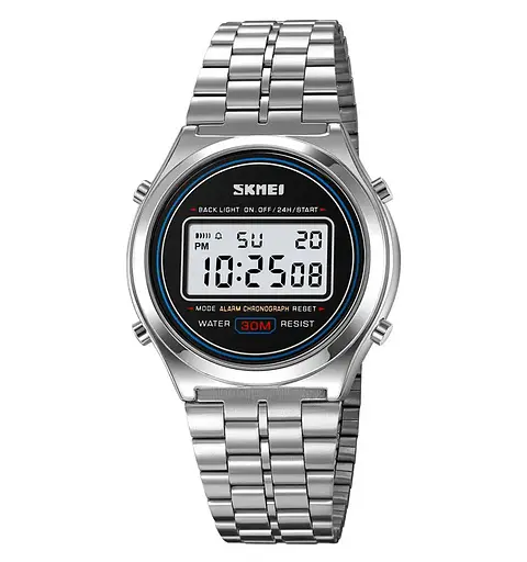 Чоловічий наручний годинник Skmei 2146 вінтаж Сріблястий