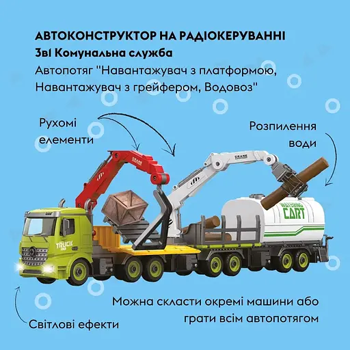 Автоконструктор Otamanko 3-в-1 Комунальна служба Навантажувач з піддоном - фото 2