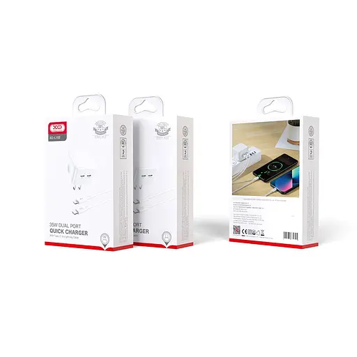Зарядний пристрій XO L102 35 W 2 виходи type-C + кабель Type-C to Type-C - фото 6