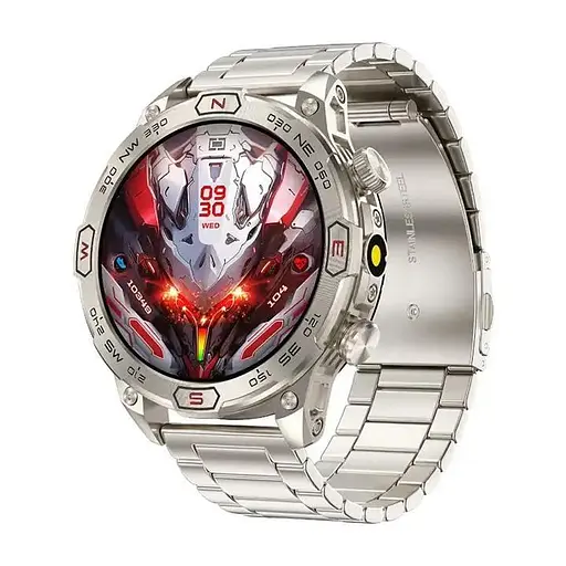Чоловічий смарт-годинник Smart Watch KC86 з AMOLED дисплеєм підтримкою дзвінків і 2 змінними ремінцями в комплекті - фото 3