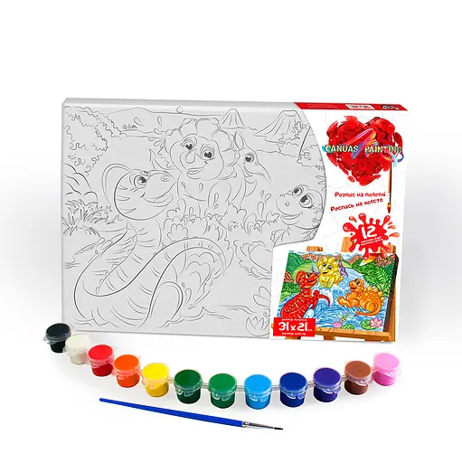 Розпис на полотні 21см*31см с.6 №4 "Діно" PX-06-04