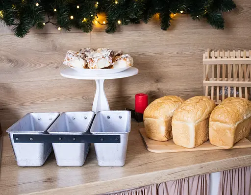 Форма хлібна алюмінієва для випікання хліба цеглинка Л7 на 3 секції (36х21х11 см), Полімет 81320 - фото 3