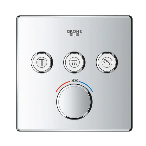 Душевая система скрытого монтажа термостатическая Grohe QuickFix Smartcontrol UA202802C3, Хром - фото 5