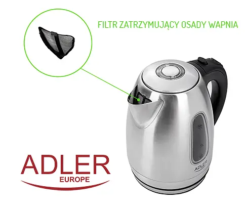 Чайник Adler AD 1223 металлический 1.7л - фото 2