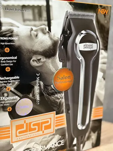 Машинка для стрижки волос с мощным мотором DSP 90037 для самостоятельного стрижения дома с насадками разной длины 10 Вт Черный - фото 9