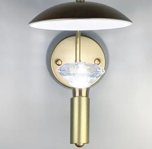 Ніжне бра в золотистому корпусі з кришталевими елементами Line F 5005 GD - фото 3