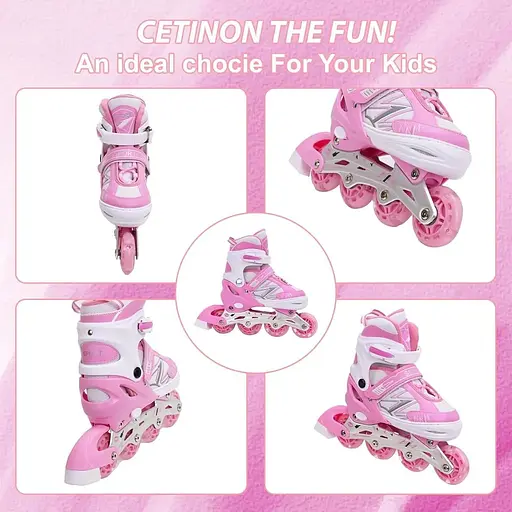 Детские роликовые коньки FYHART с подсветкой - фото 3