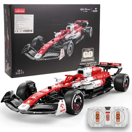 Машинка RASTAR Alfa Romeo F1 C42 Блоки 2261 шт. R/C 1:8 червоний 94400