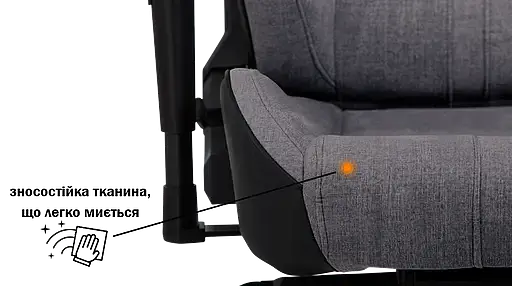 Геймерське крісло GT Racer чорне зі світло-сірим (X-8009 Fabric Light Gray/Black) - фото 8
