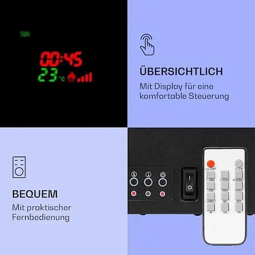 Електричний камін KLARSTEIN Lamington 2000 Вт Білий (10038006) - фото 2