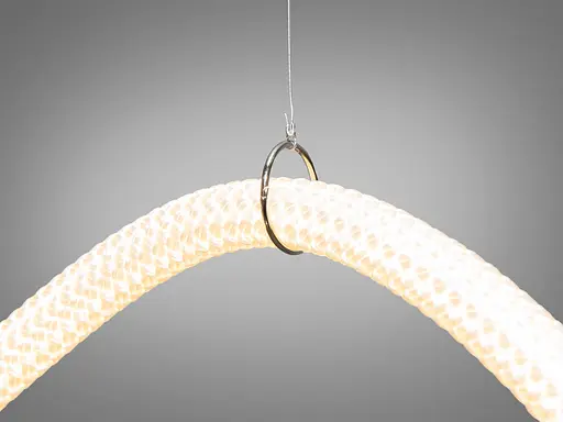 Сучасна світлодіодна люстра для кабінета шланг, 28Вт, срібні люстри - фото 4