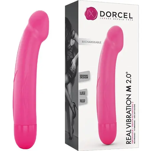 Вибратор для точки G Dorcel Real Vibration Magenta 2.0 22 см розовый