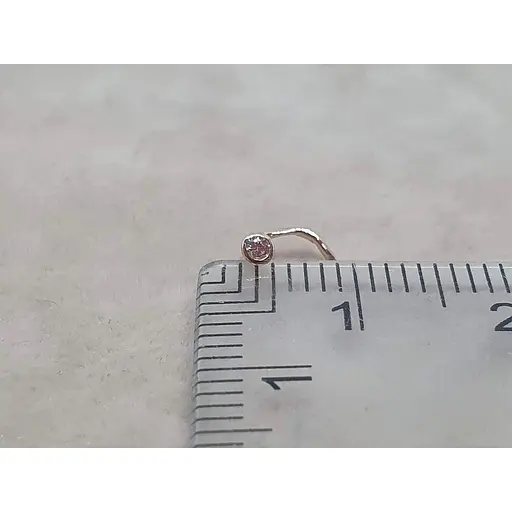 Золота сережка-пірсинг Dear в ніс Dear з фіанітом. 1024.1 - фото 3