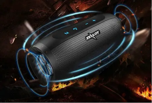 Бездротова Bluetooth колонка Zealot S16 стереозвук HiFi (Чорний) - фото 8