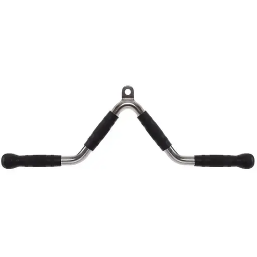 Ручка для тяги York Fitness V-подібна багатофункціональна з гумовими рукоятками, хром - фото 2