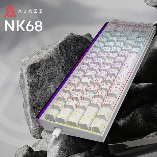 Клавіатура Ajazz NK68 Red switches Side contour White (NK68-R-S-W) - фото 6
