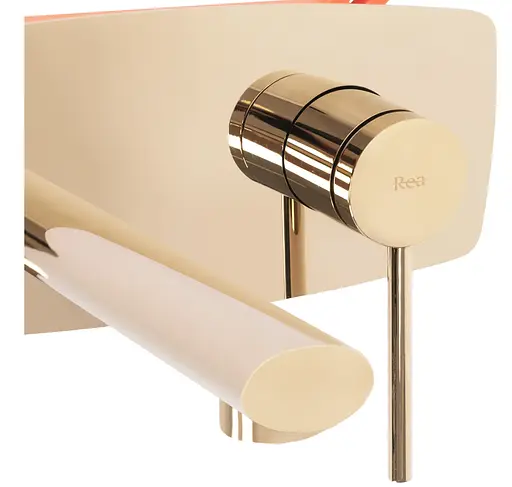Змішувач для умивальника Rea Oval + Box прихованого монтажу gold REA-B5125 Золотий - фото 3