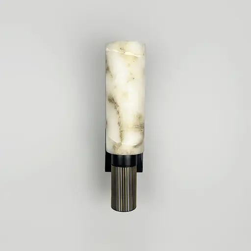 Стильне бра з мармуровим плафоном у корпусі 37х10х16 см Line F Арт. WSC15-130*340 Stone - фото 8