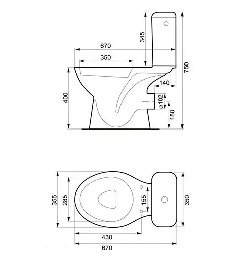 Унітаз-компакт Cersanit Presiden 679 010 3/6 л з поліпропіленовим сидінням 30412 - фото 3
