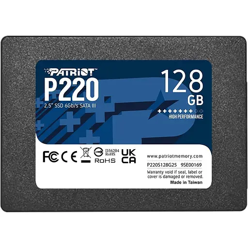 Накопитель SSD Patriot Sata 2.5" 128GB P220 2.5" SATAIII TLC 120 (P220S128G25) - фото 1