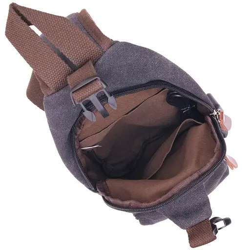 Сумка через плечо с usb кабелем текстильная мужская Vintage 15х31х6 см sum0021416 - фото 4