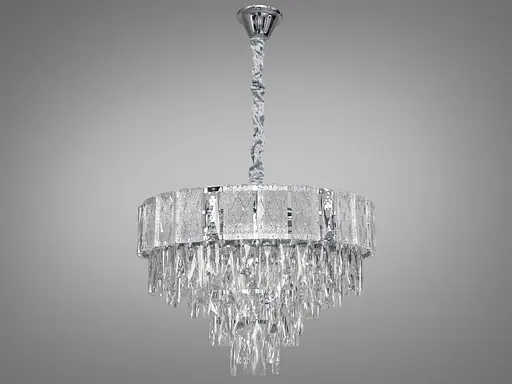 Заворожуюча новинка, срібна кришталева люстра на 9 ламп - фото 2