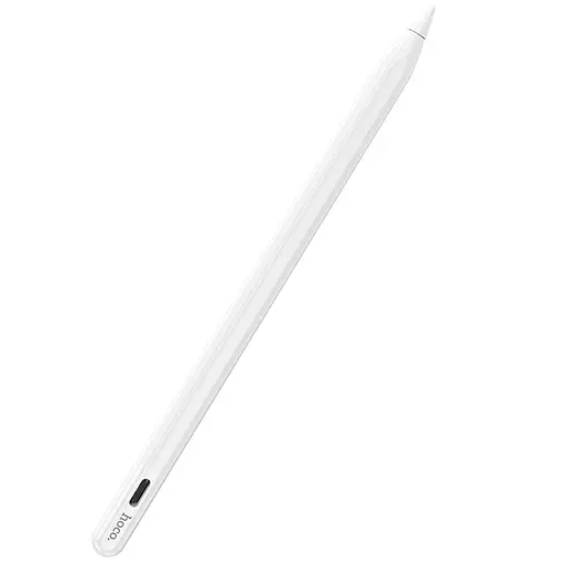 Стилус Hoco GM112 Intelligent anti-lost active capacitive pen with digital display for iPad White - фото 3