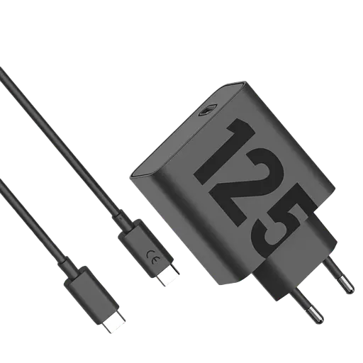 Зарядное устройство для Motorola 125W GaN USB + кабель 1 m (SJMC1252) черный - фото 1