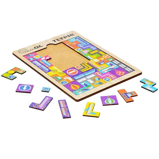 Развивающая игрушка PuzzleOK Тетрис Транспорт Puz-22922 деревянная - фото 2