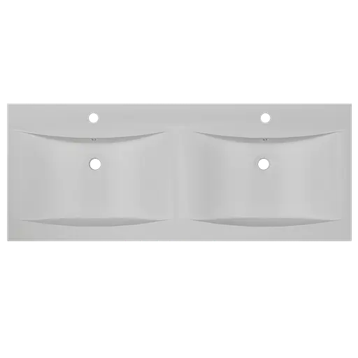 Раковина матова врізна Amidicon Liza 120 1202x480 з литого каменю подвійна LIZA_120_MAT_DUBL, Білий матовий - фото 4