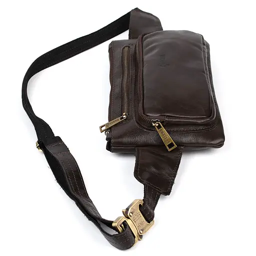 Шкіряна чоловіча сумка на пояс TARWA 26х16х3 см nsa0001302 - фото 3