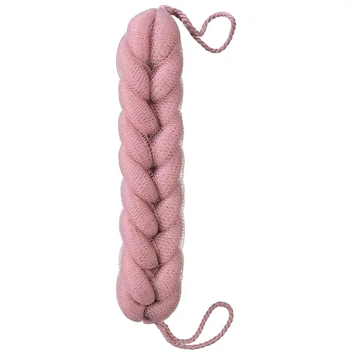 Масажна мочалка для душу Titania Коса блідо-рожева (9109 рож)