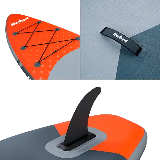 SUP дошка Rebel Active 350 см з аксесуарами сапборд 150 кг 350 x 81 х 15 см Orange - фото 7
